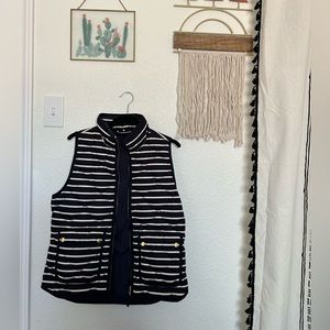 J Crew Stripped Puffer Vest